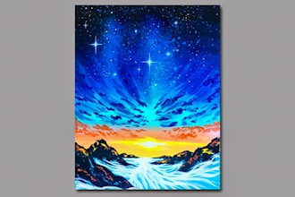 Paint Nite: Sparkle Mountain Sky